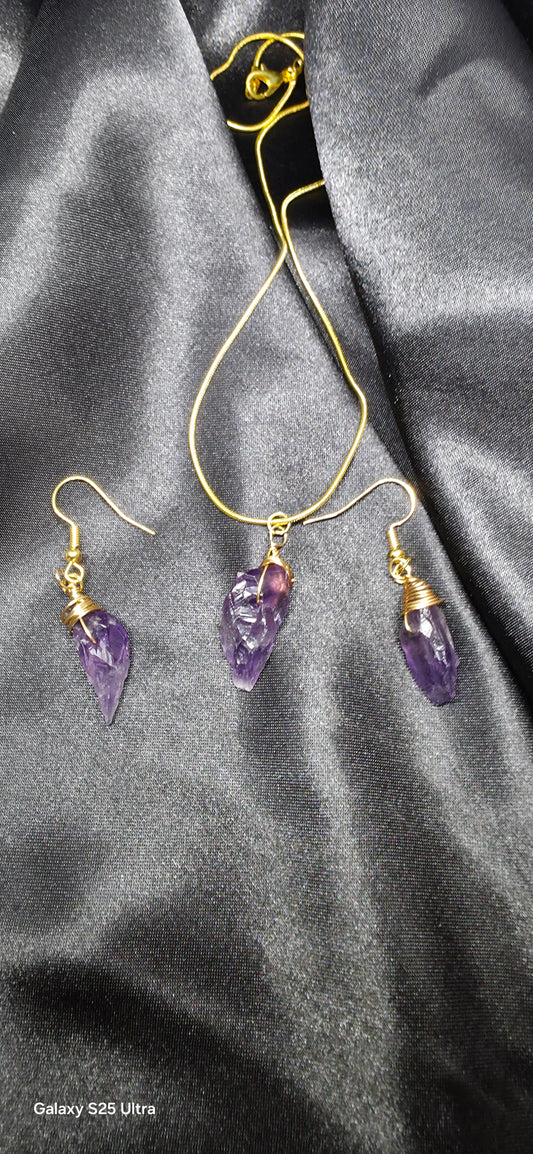 Amethyst/ gold